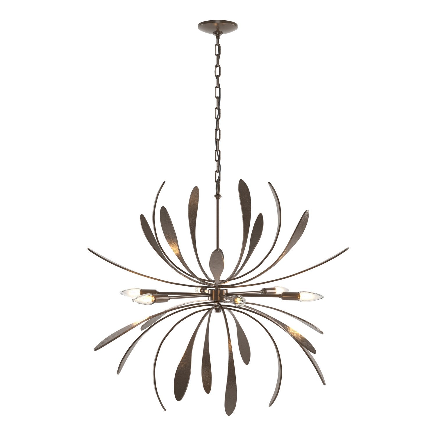 Hubbardton Forge - 104350-SKT-05 - Dahlia Chandelier - Dahlia - Bronze