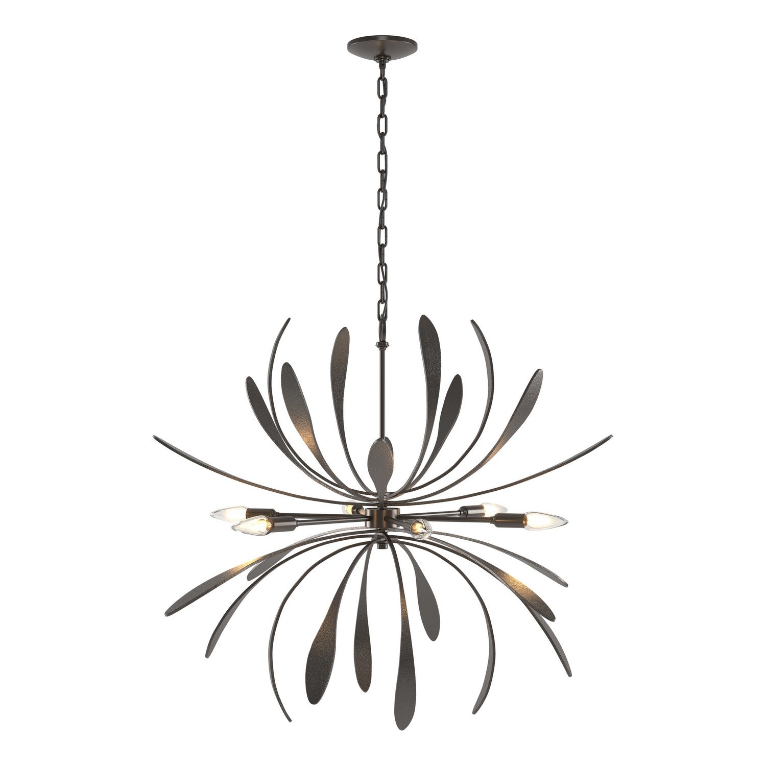 Hubbardton Forge - 104350-SKT-14 - Dahlia Chandelier - Dahlia - Oil Rubbed Bronze