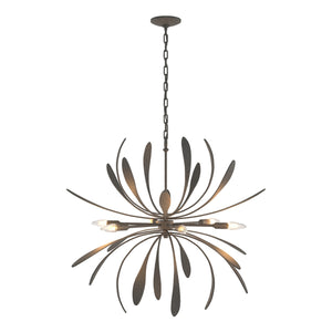 Hubbardton Forge - 104350-SKT-20 - Six Light Chandelier - Dahlia - Natural Iron