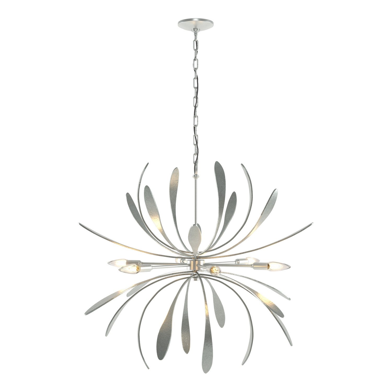 Hubbardton Forge - 104350-SKT-82 - Dahlia Chandelier - Dahlia - Vintage Platinum