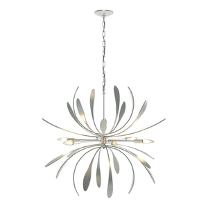 Hubbardton Forge - 104350-SKT-82 - Six Light Chandelier - Dahlia - Vintage Platinum