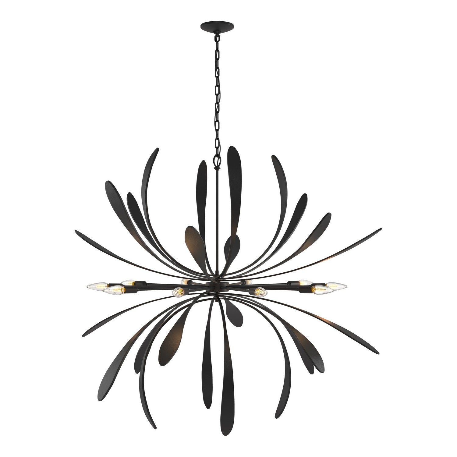 Hubbardton Forge - 104355-SKT-10 - Ten Light Chandelier - Dahlia - Black