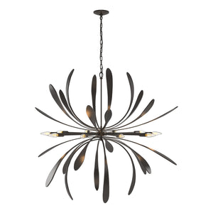 Hubbardton Forge - 104355-SKT-14 - Ten Light Chandelier - Dahlia - Oil Rubbed Bronze