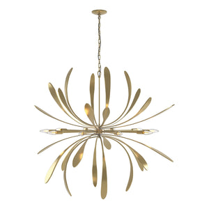 Hubbardton Forge - 104355-SKT-86 - Ten Light Chandelier - Dahlia - Modern Brass