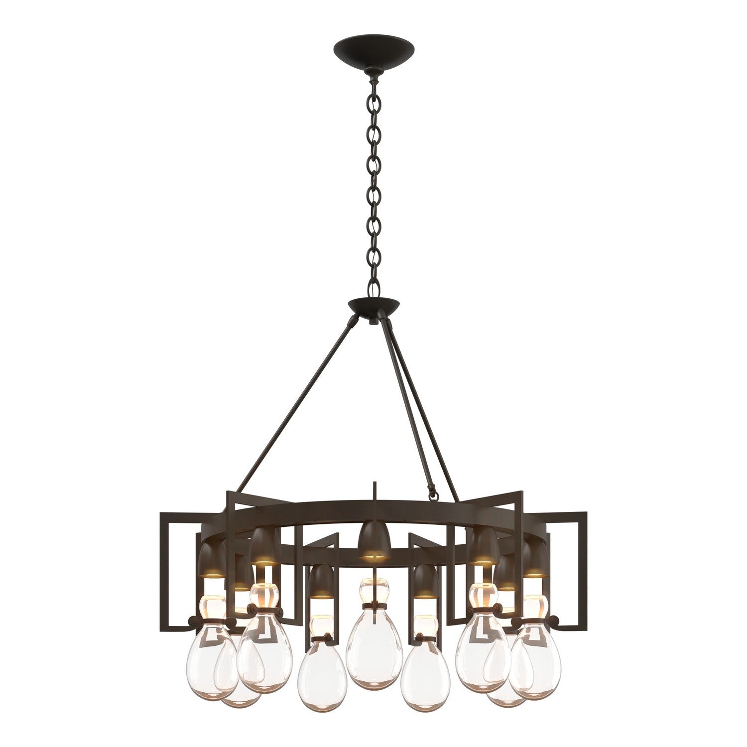 Hubbardton Forge - 104360-SKT-07-ZM0572 - Nine Light Chandelier - Apothecary - Dark Smoke