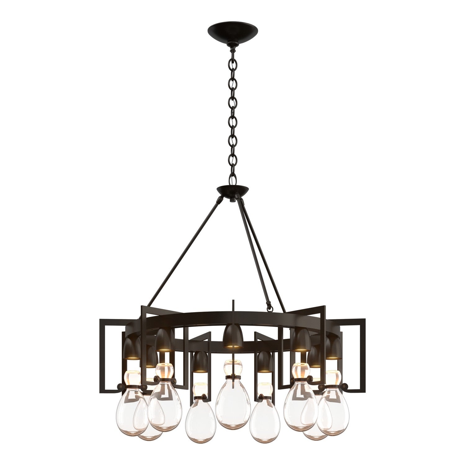 Hubbardton Forge - 104360-SKT-14-ZM0572 - Nine Light Chandelier - Apothecary - Oil Rubbed Bronze