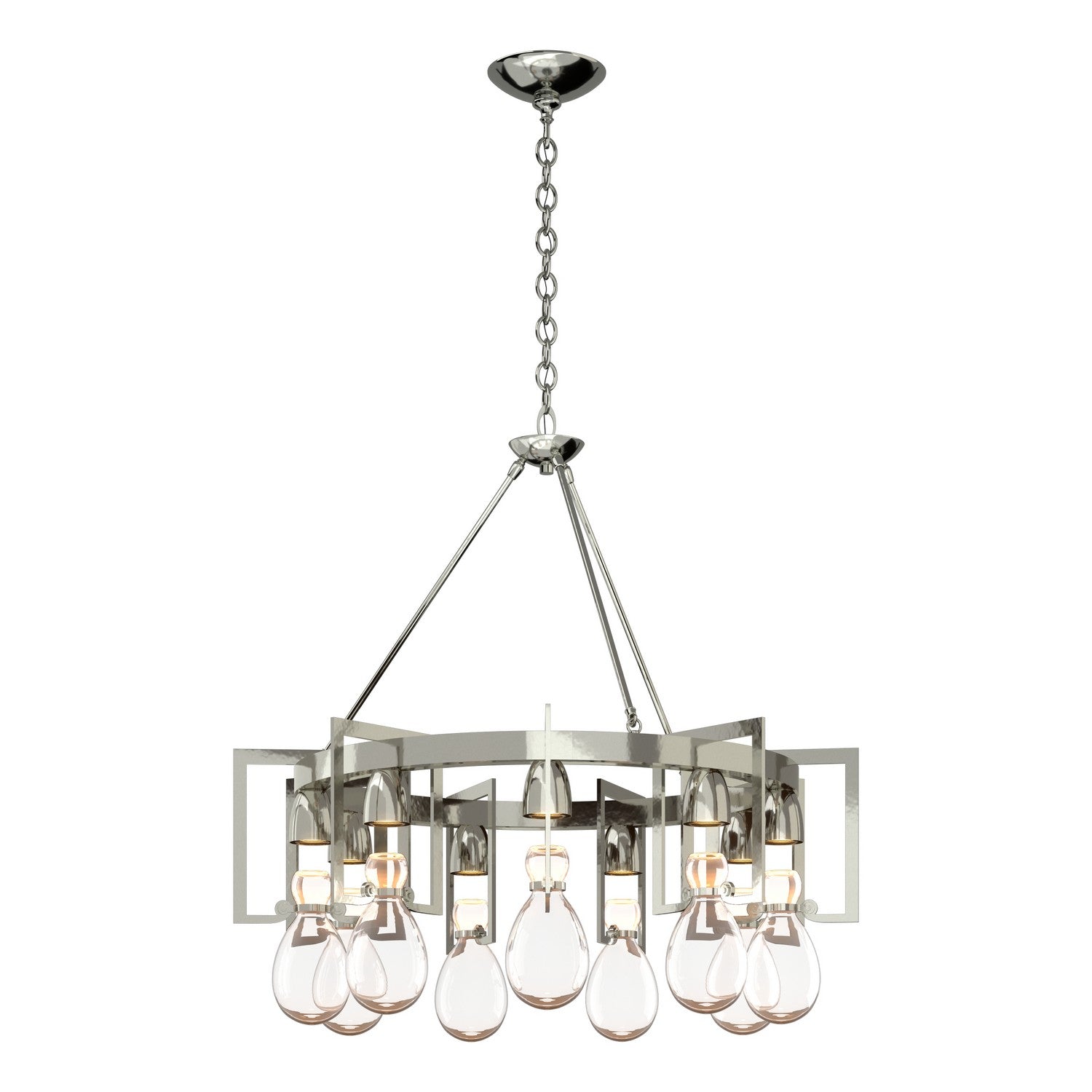 Hubbardton Forge - 104360-SKT-85-ZM0572 - Nine Light Chandelier - Apothecary - Sterling