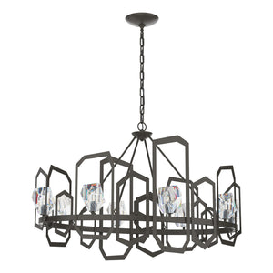 Hubbardton Forge - 105020-SKT-07-CR - Eight Light Chandelier - Gatsby - Dark Smoke