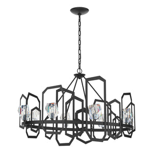 Hubbardton Forge - 105020-SKT-10-CR - Eight Light Chandelier - Gatsby - Black