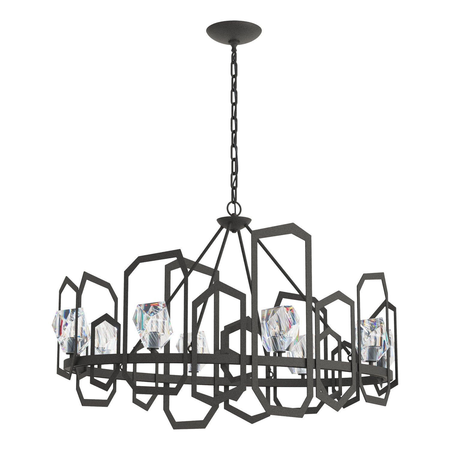 Hubbardton Forge - 105020-SKT-20-CR - Eight Light Chandelier - Gatsby - Natural Iron