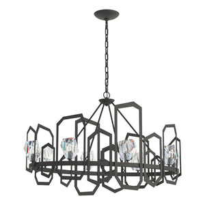 Hubbardton Forge - 105020-SKT-20-CR - Eight Light Chandelier - Gatsby - Natural Iron