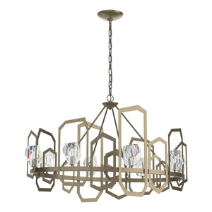 Hubbardton Forge - 105020-SKT-84-CR - Eight Light Chandelier - Gatsby - Soft Gold