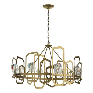 Hubbardton Forge - 105020-SKT-86-CR - Eight Light Chandelier - Gatsby - Modern Brass