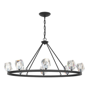 Hubbardton Forge - 105021-SKT-10-CR - Eight Light Chandelier - Gatsby - Black