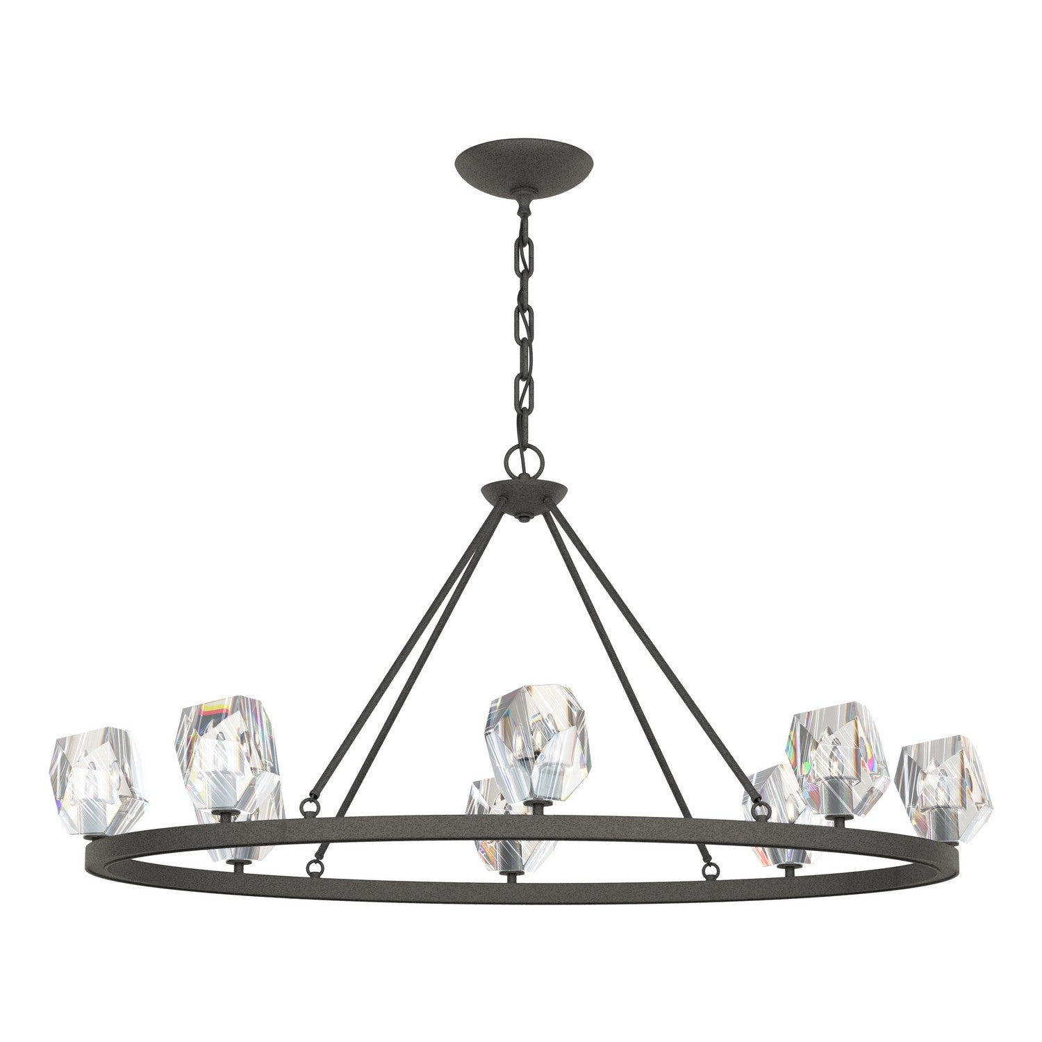 Hubbardton Forge - 105021-SKT-20-CR - Eight Light Chandelier - Gatsby - Natural Iron