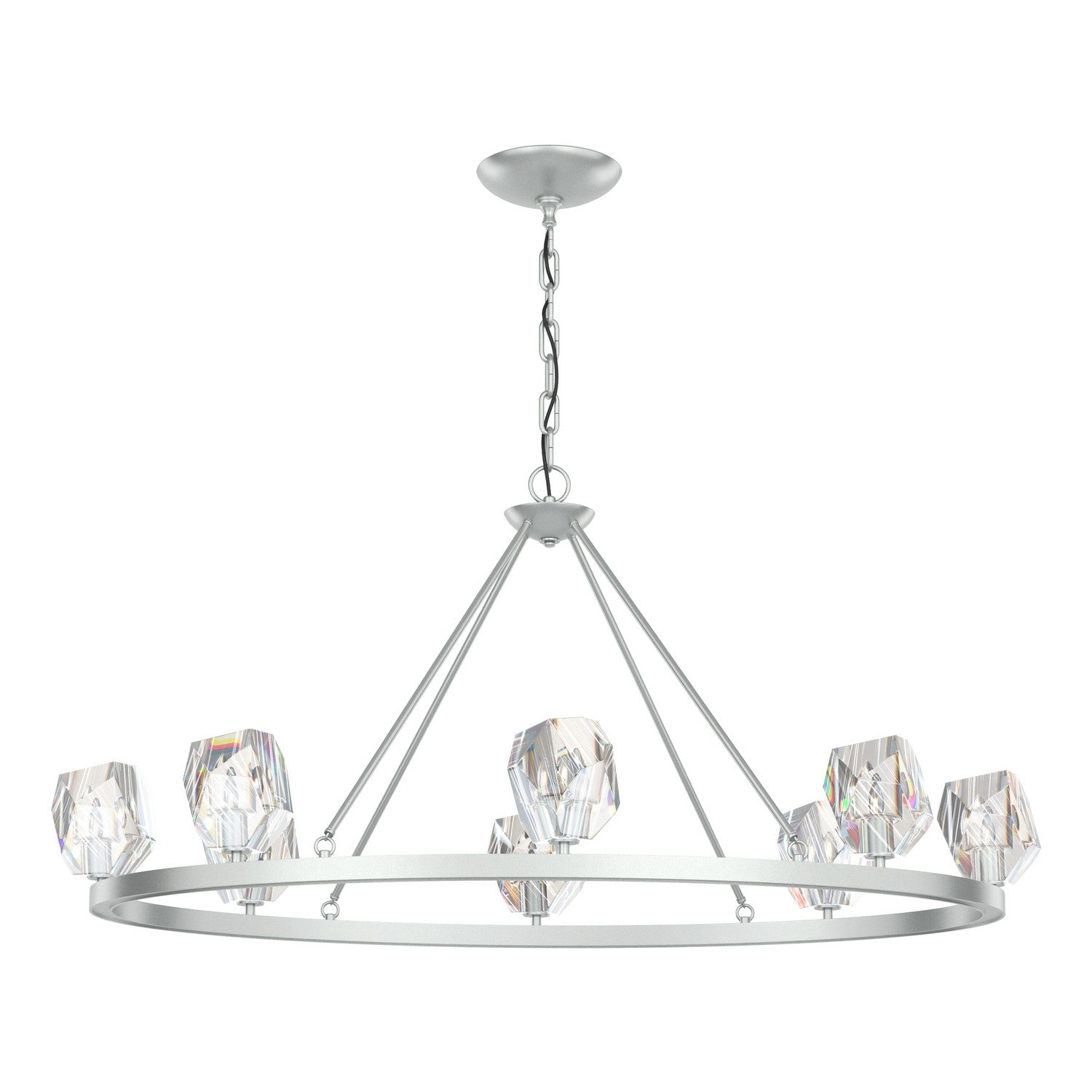 Hubbardton Forge - 105021-SKT-82-CR - Eight Light Chandelier - Gatsby - Vintage Platinum