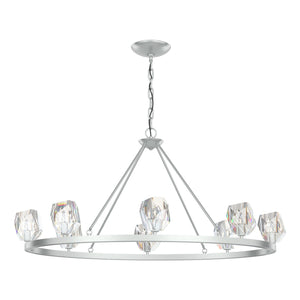 Hubbardton Forge - 105021-SKT-82-CR - Eight Light Chandelier - Gatsby - Vintage Platinum