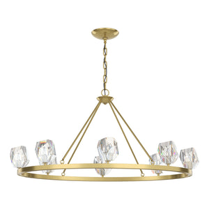 Hubbardton Forge - 105021-SKT-86-CR - Eight Light Chandelier - Gatsby - Modern Brass