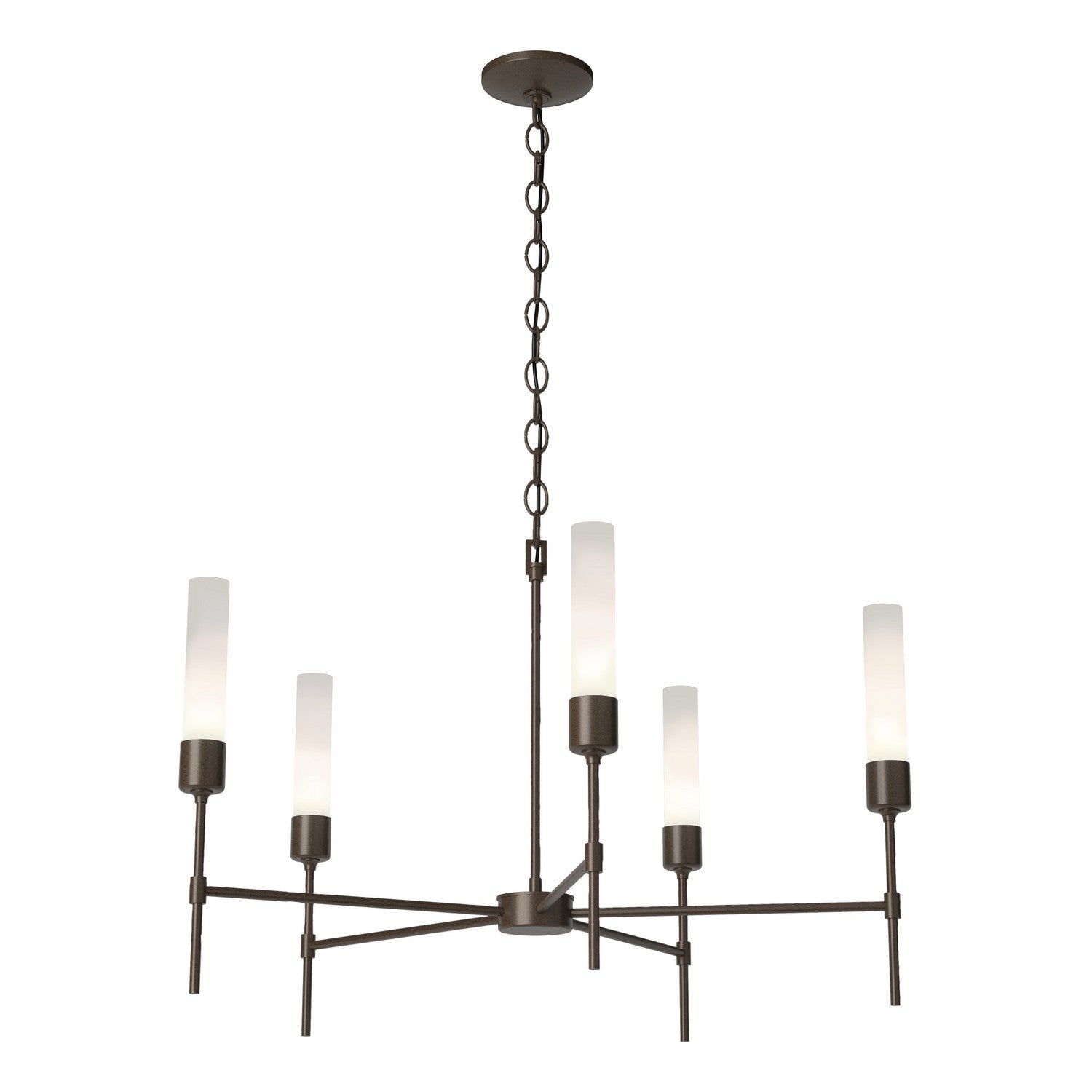 Hubbardton Forge - 105045-SKT-05-FD0611 - Vela 5 Arm Chandelier - Vela - Bronze