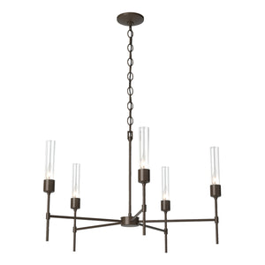 Hubbardton Forge - 105045-SKT-05-ZM0611 - Five Light Chandelier - Vela - Bronze