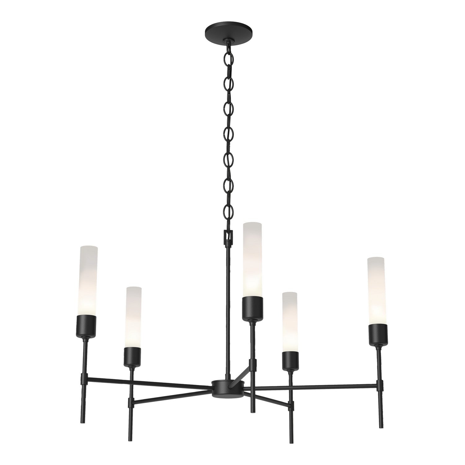 Hubbardton Forge - 105045-SKT-10-FD0611 - Vela 5 Arm Chandelier - Vela - Black