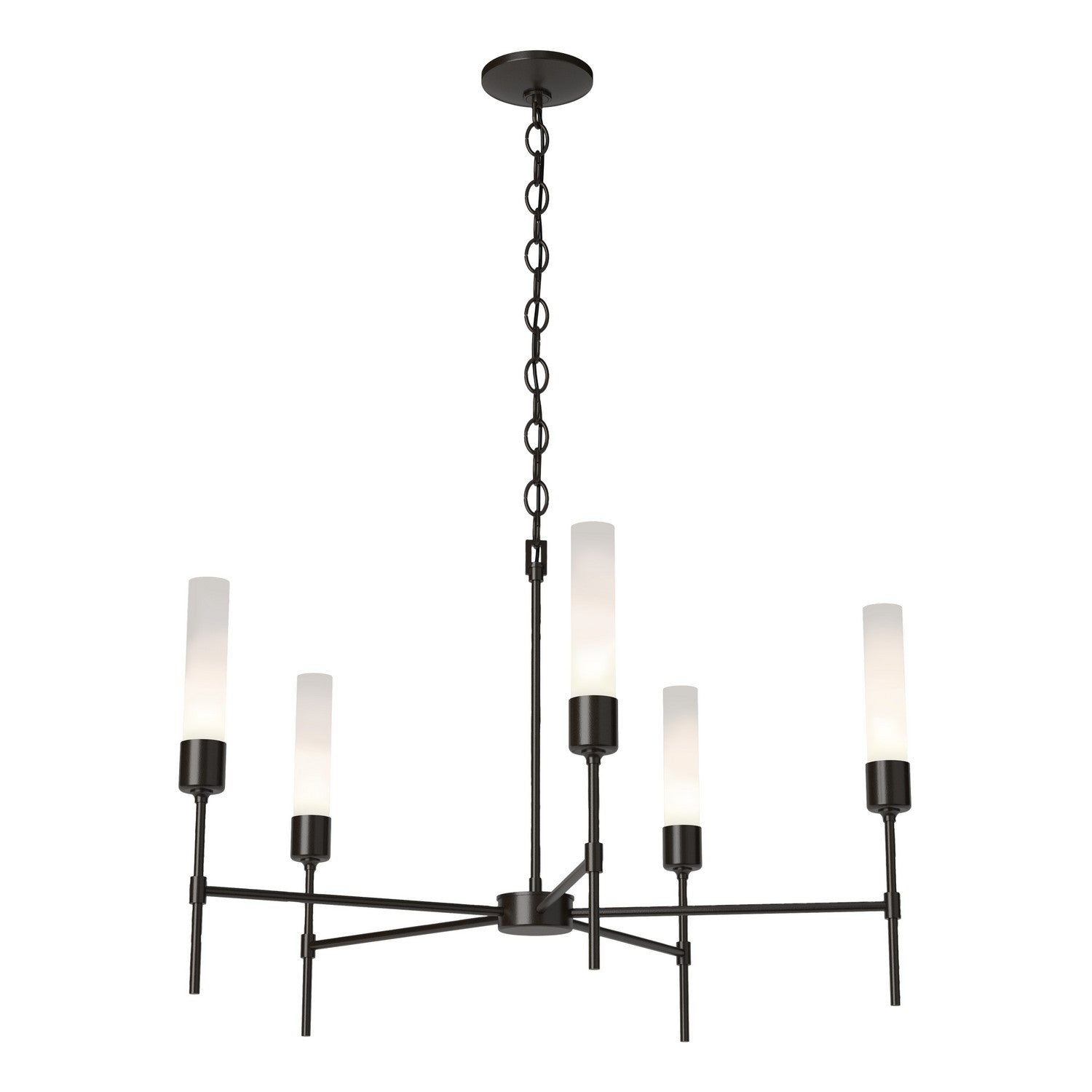 Hubbardton Forge - 105045-SKT-14-FD0611 - Vela 5 Arm Chandelier - Vela - Oil Rubbed Bronze