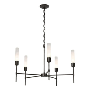 Hubbardton Forge - 105045-SKT-14-FD0611 - Five Light Chandelier - Vela - Oil Rubbed Bronze