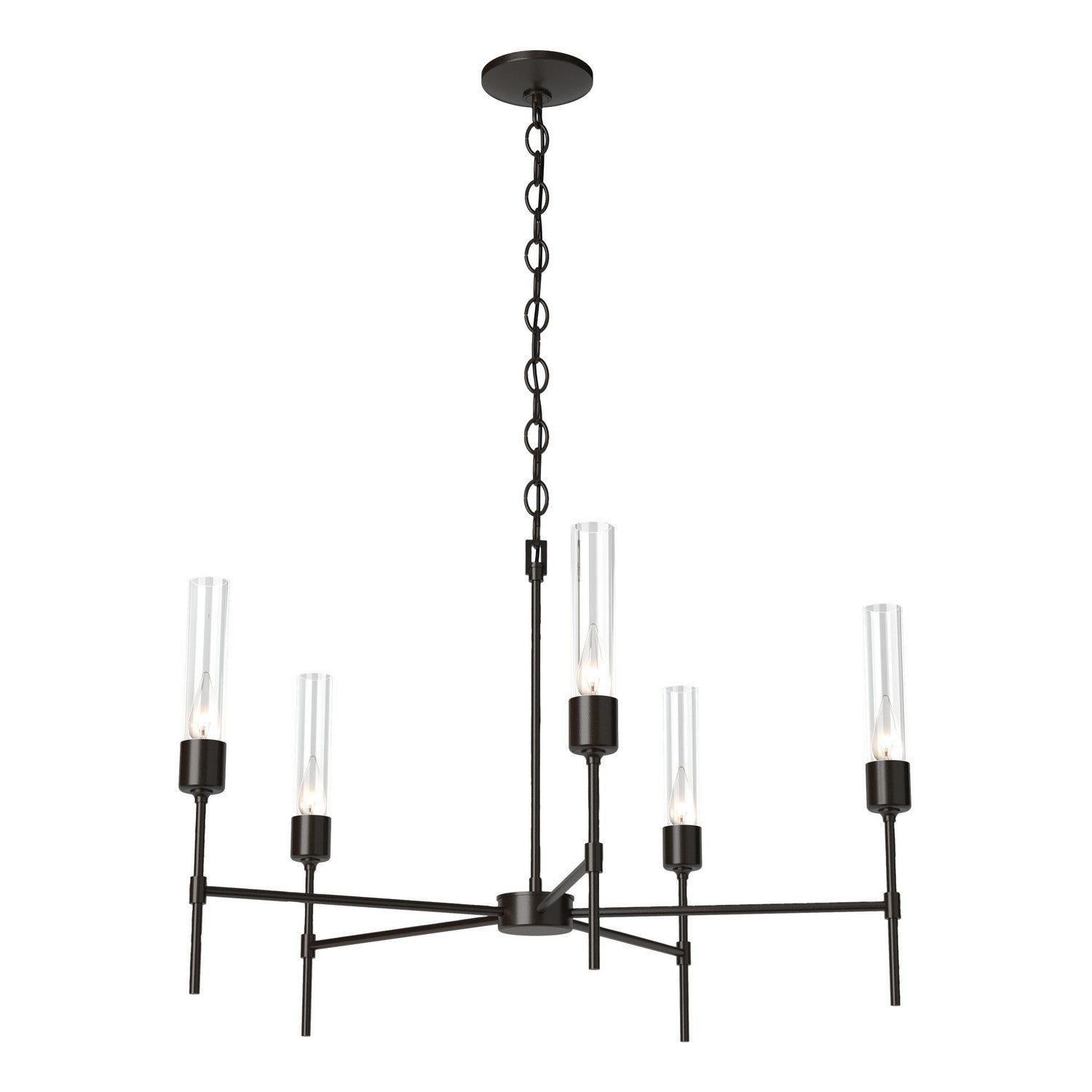 Hubbardton Forge - 105045-SKT-14-ZM0611 - Vela 5 Arm Chandelier - Vela - Oil Rubbed Bronze
