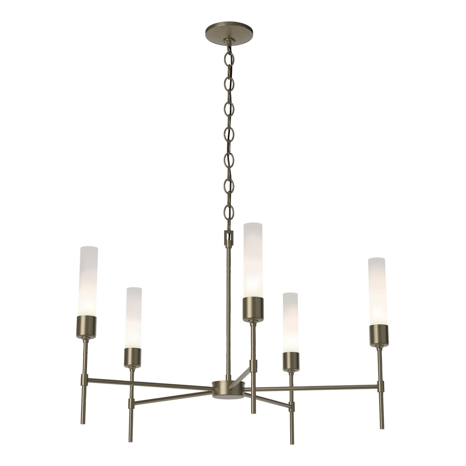 Hubbardton Forge - 105045-SKT-84-FD0611 - Vela 5 Arm Chandelier - Vela - Soft Gold