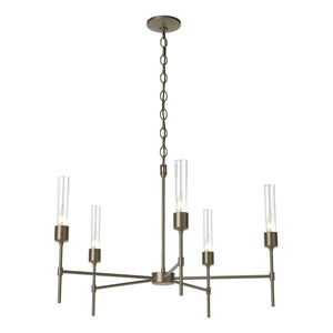 Hubbardton Forge - 105045-SKT-84-ZM0611 - Five Light Chandelier - Vela - Soft Gold