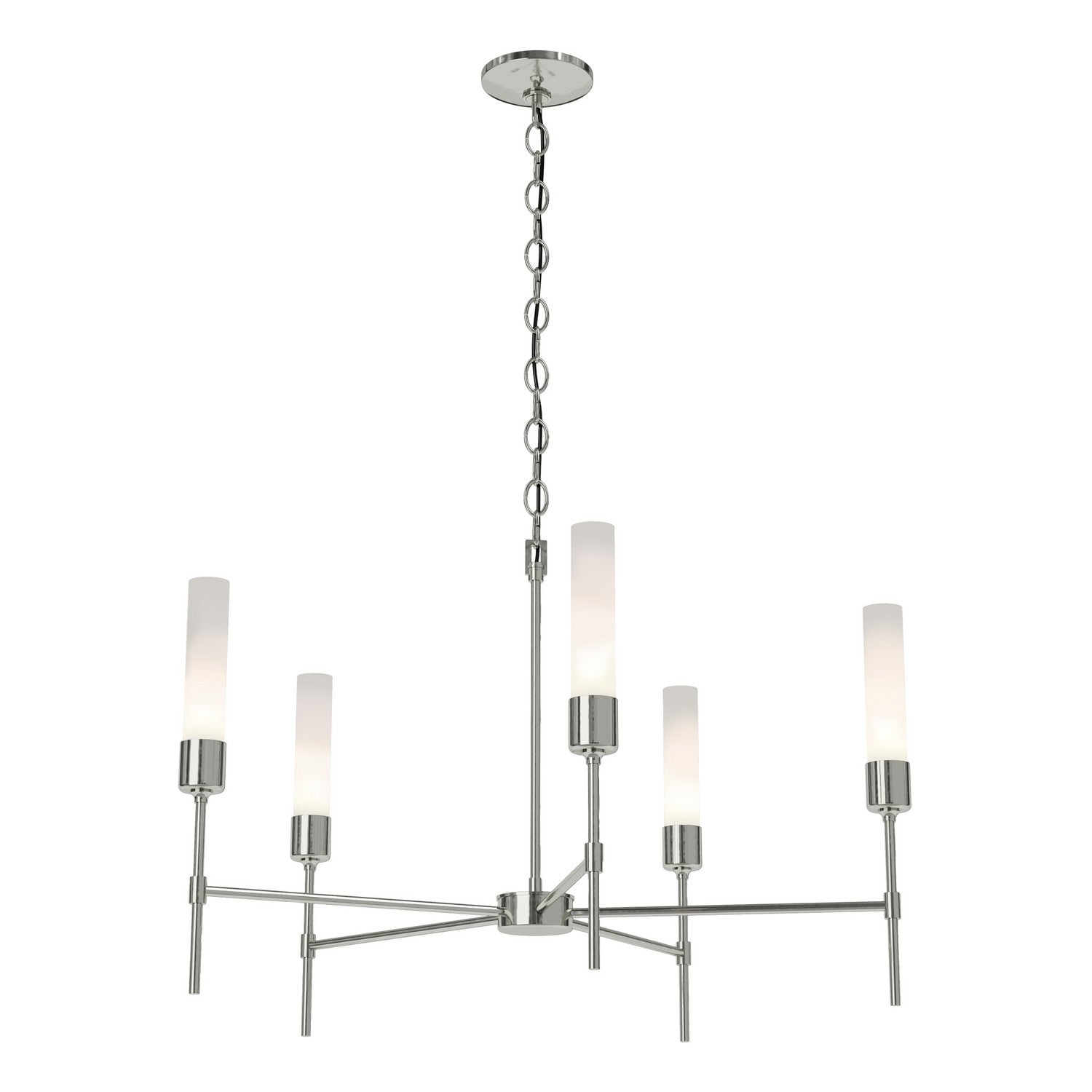 Hubbardton Forge - 105045-SKT-85-FD0611 - Five Light Chandelier - Vela - Sterling