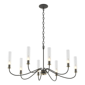 Hubbardton Forge - 105050-SKT-20-BR-ZM0611 - Eight Light Chandelier - Grace - Natural Iron