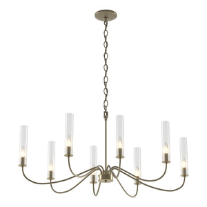 Hubbardton Forge - 105050-SKT-84-BR-ZM0611 - Eight Light Chandelier - Grace - Soft Gold