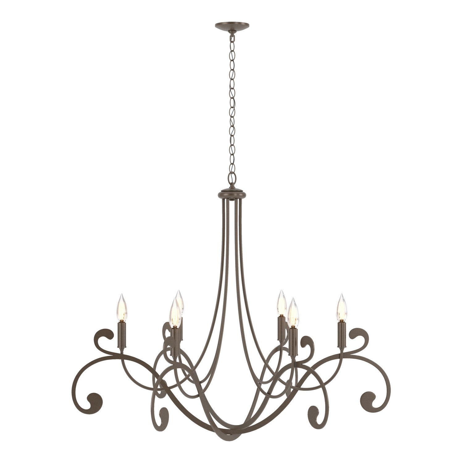 Hubbardton Forge - 105055-SKT-05 - Six Light Chandelier - Bella - Bronze