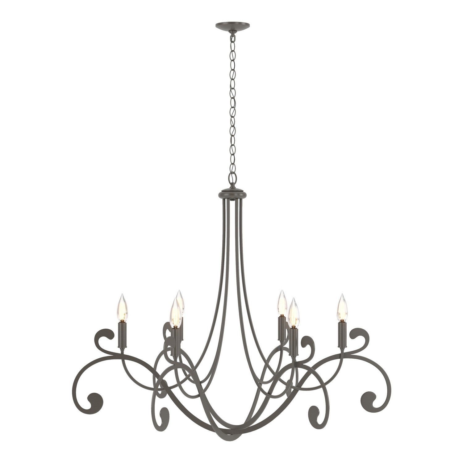 Hubbardton Forge - 105055-SKT-07 - Six Light Chandelier - Bella - Dark Smoke