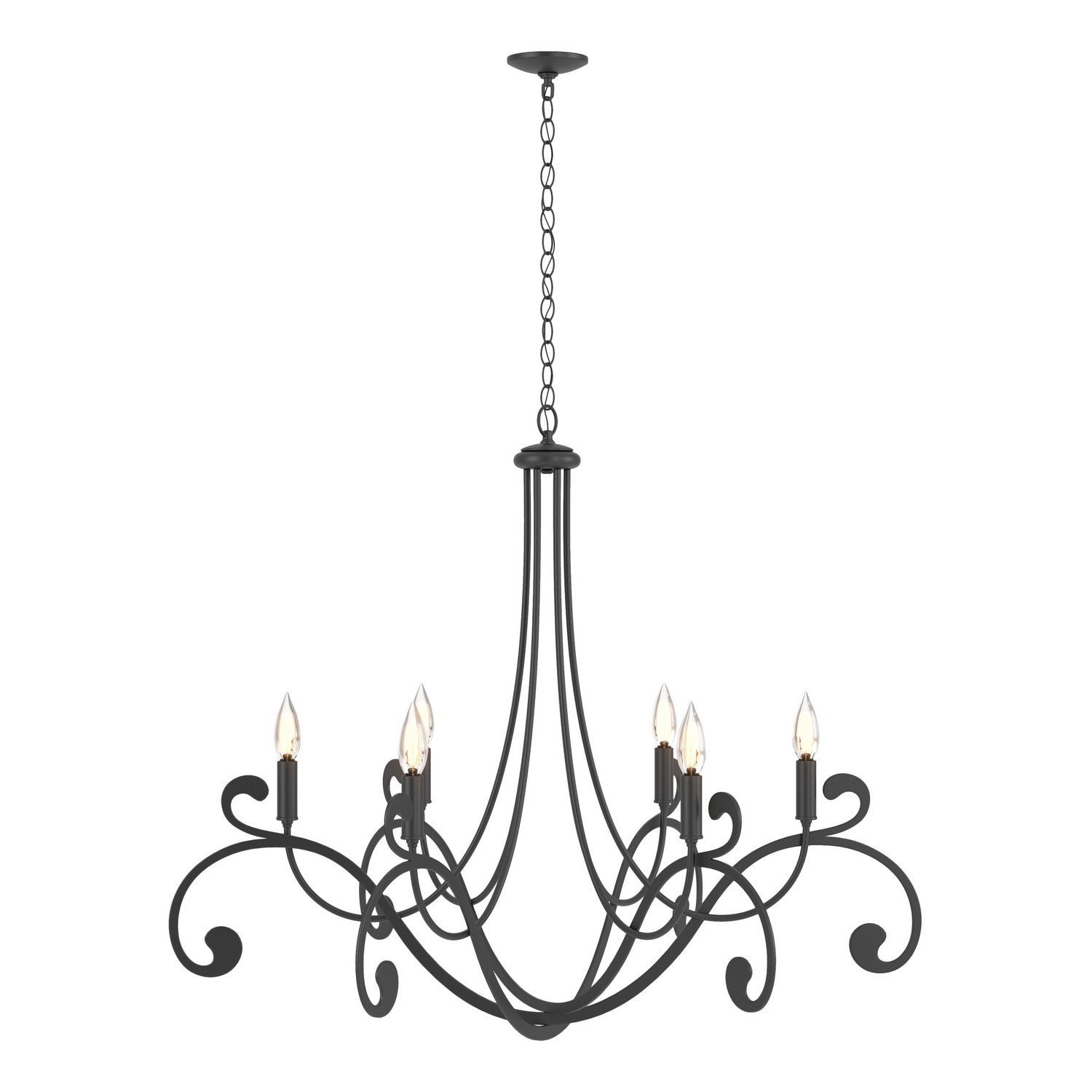 Hubbardton Forge - 105055-SKT-10 - Six Light Chandelier - Bella - Black