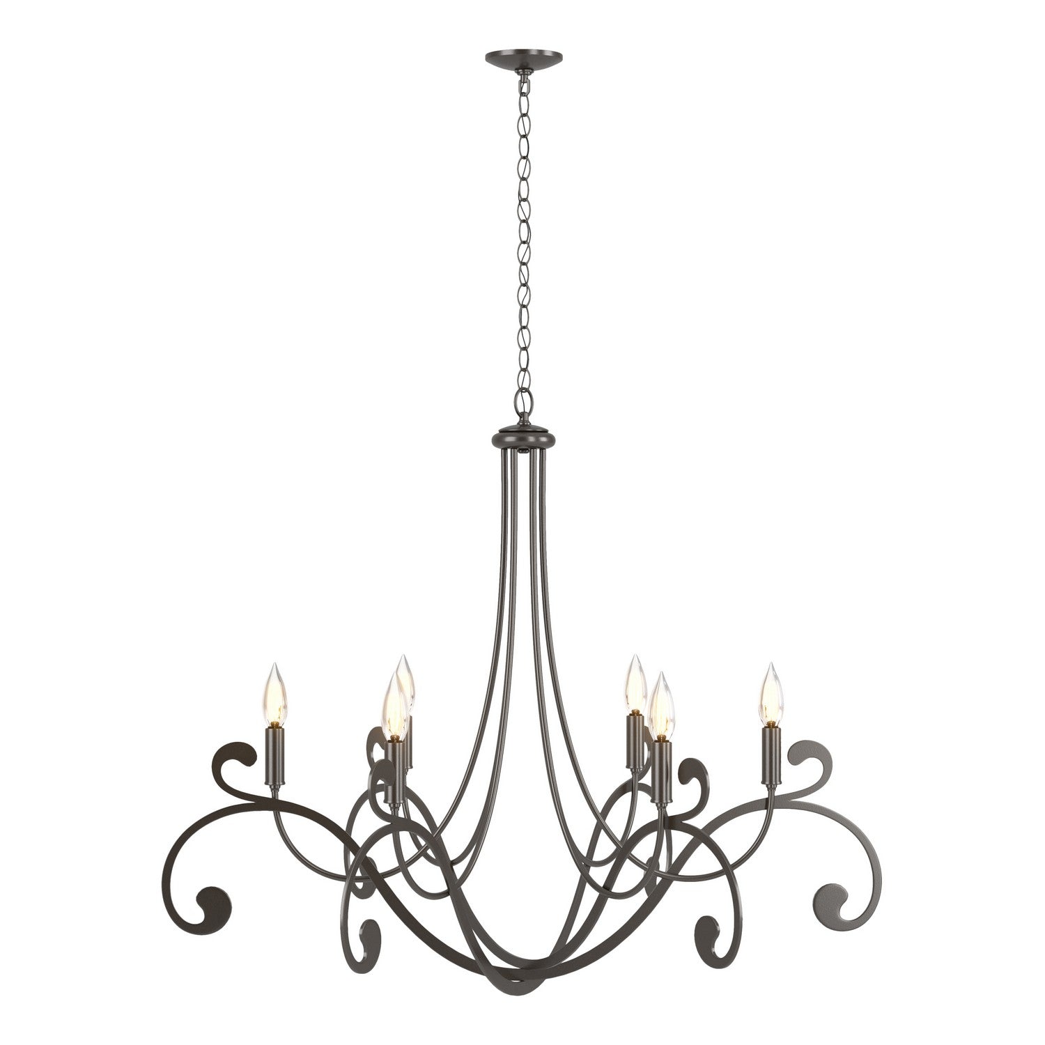 Hubbardton Forge - 105055-SKT-14 - Six Light Chandelier - Bella - Oil Rubbed Bronze