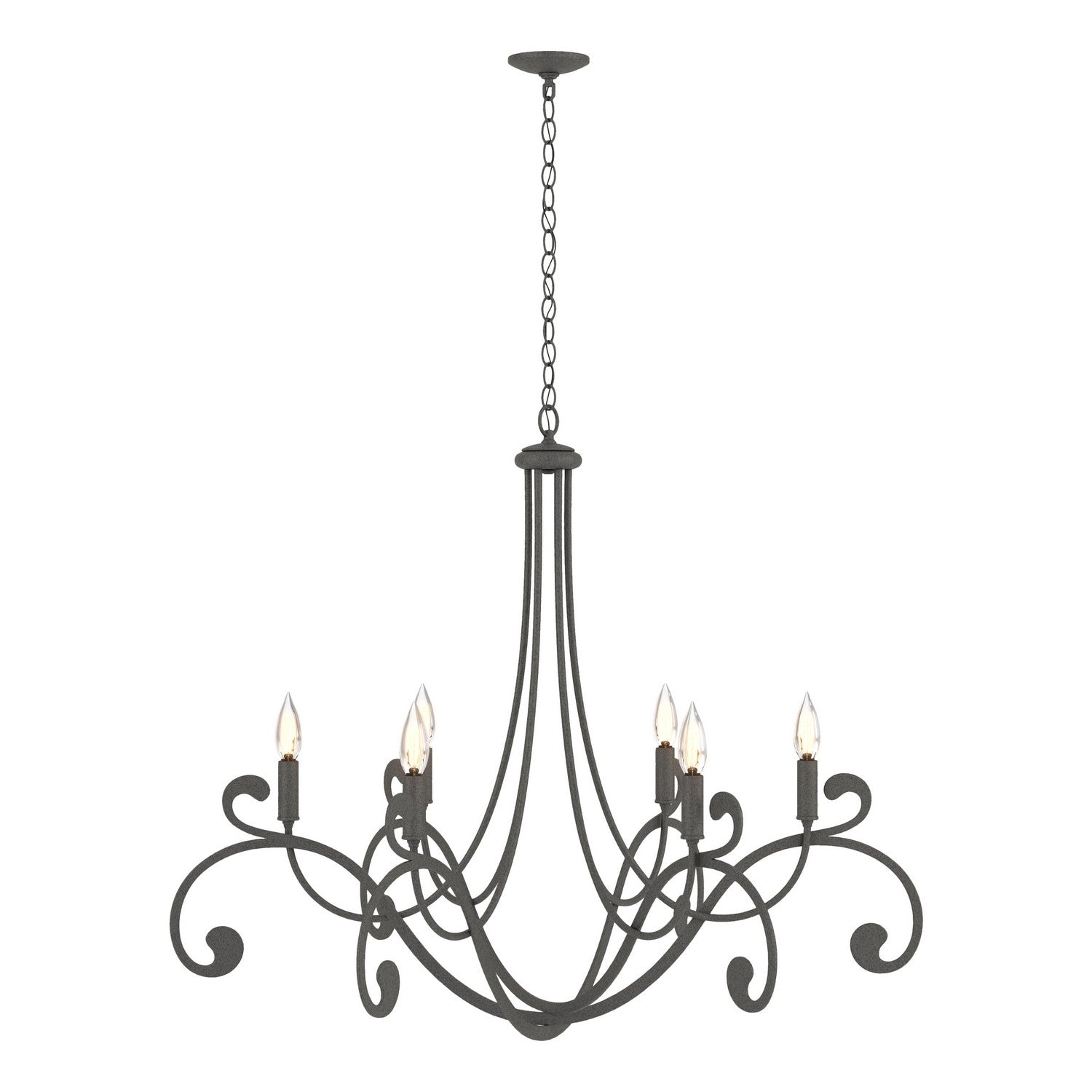 Hubbardton Forge - 105055-SKT-20 - Six Light Chandelier - Bella - Natural Iron