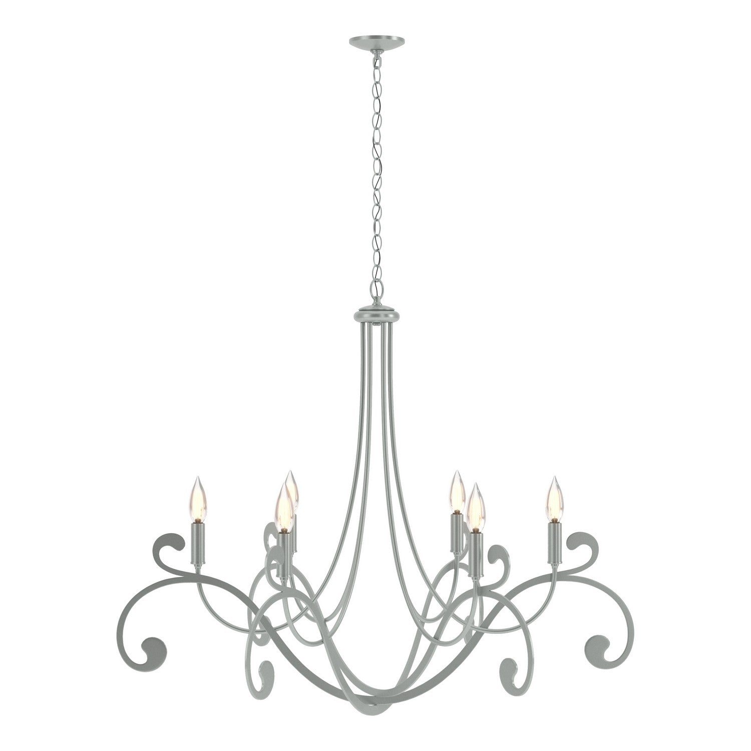 Hubbardton Forge - 105055-SKT-82 - Six Light Chandelier - Bella - Vintage Platinum