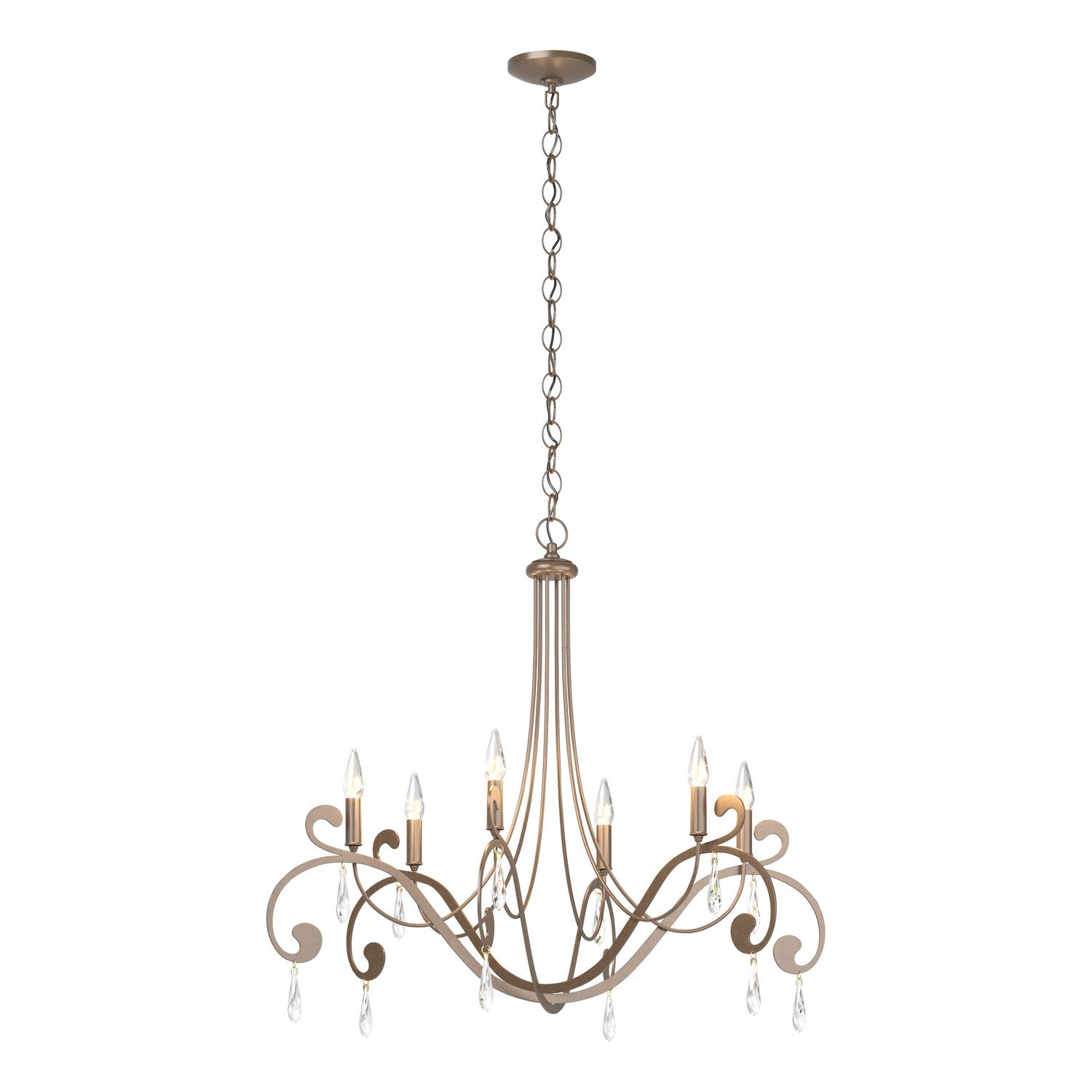 Hubbardton Forge - 105057-SKT-05-CR - Six Light Chandelier - Stella - Bronze