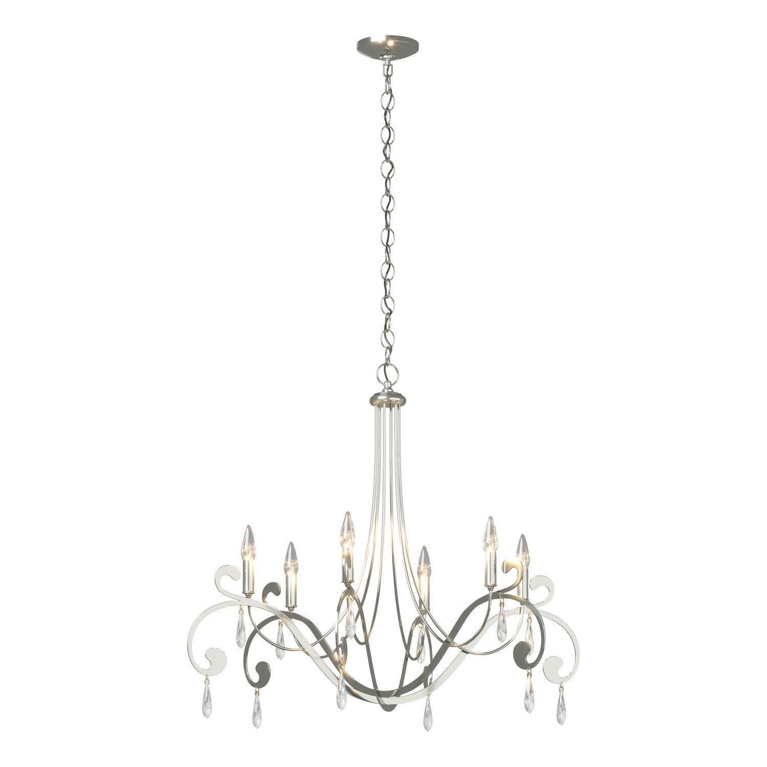 Hubbardton Forge - 105057-SKT-85-CR - Six Light Chandelier - Stella - Sterling