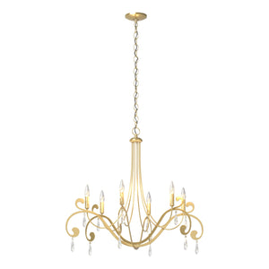 Hubbardton Forge - 105057-SKT-86-CR - Six Light Chandelier - Stella - Modern Brass