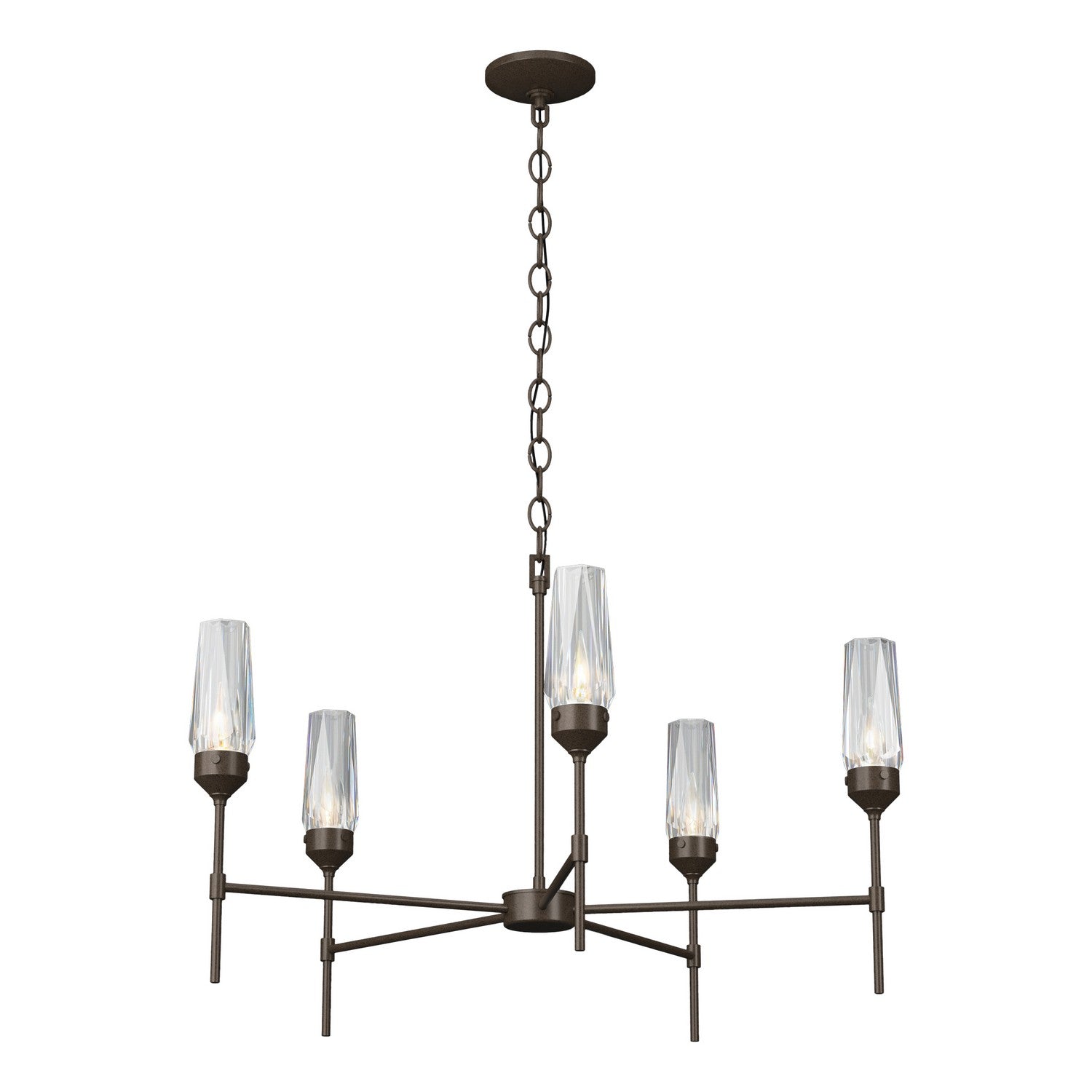 Hubbardton Forge - 105060-SKT-05-CR - Five Light Chandelier - Luma - Bronze