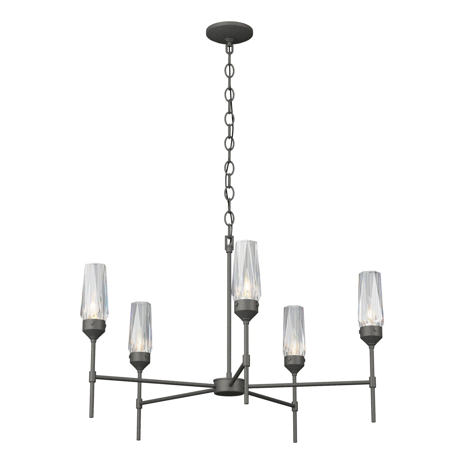 Hubbardton Forge - 105060-SKT-20-CR - Five Light Chandelier - Luma - Natural Iron