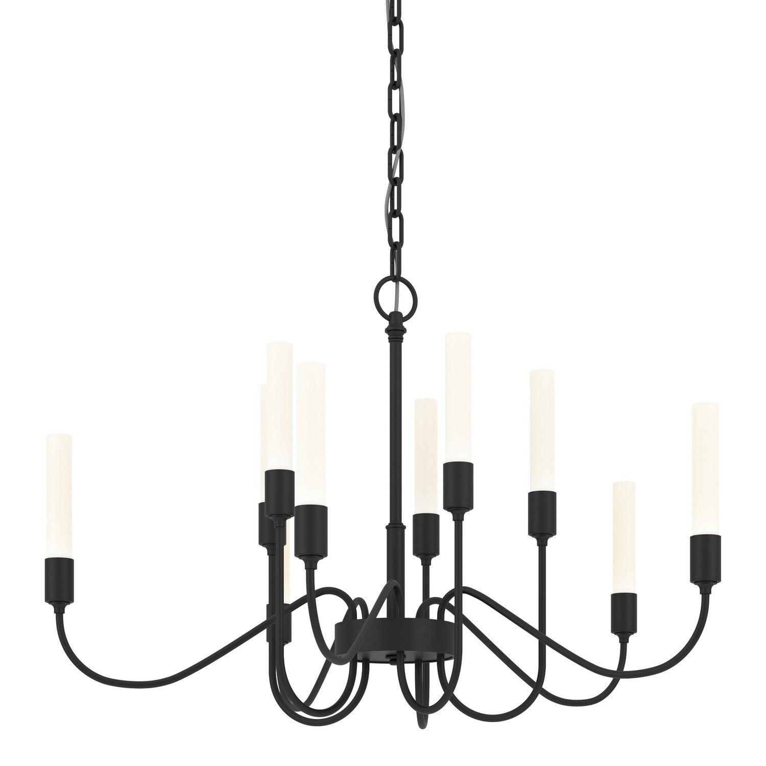 Hubbardton Forge - 106030-SKT-10 - Ten Light Chandelier - Lisse - Black