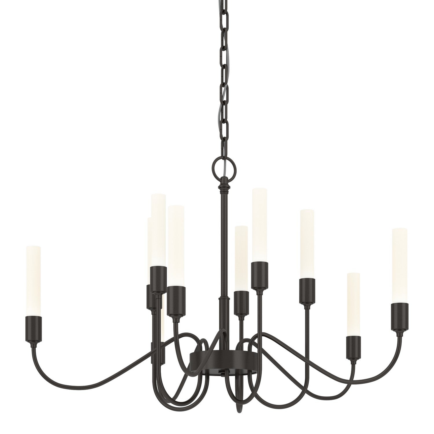 Hubbardton Forge - 106030-SKT-14 - Ten Light Chandelier - Lisse - Oil Rubbed Bronze