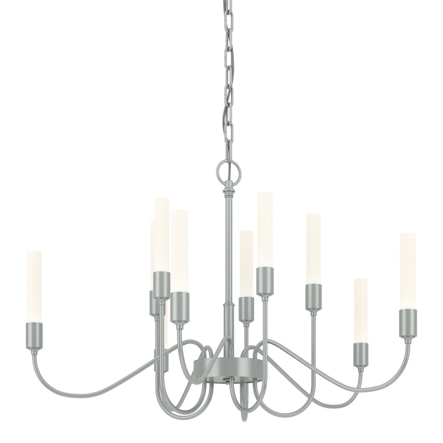 Hubbardton Forge - 106030-SKT-82 - Ten Light Chandelier - Lisse - Vintage Platinum