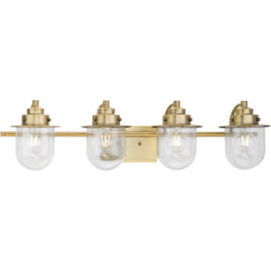 Progress Lighting - P300437-163 - Four Light Bath - Northlake - Vintage Brass