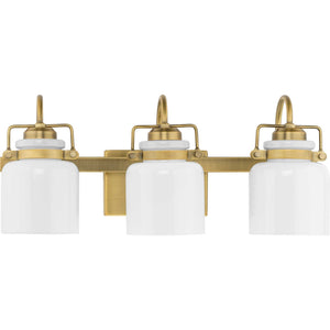 Progress Lighting - P300440-163 - Three Light Bath - Fessler - Vintage Brass