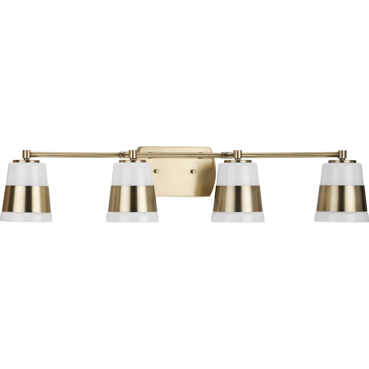 Progress Lighting - P300445-163 - Four Light Bath - Haven - Vintage Brass